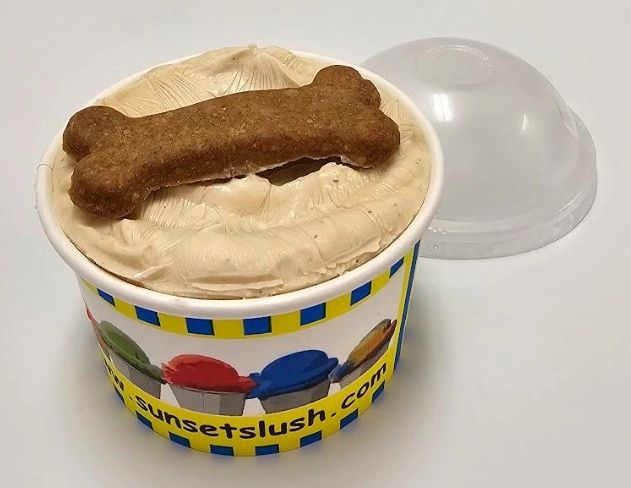 Colorful Italian ice frozen dessert
